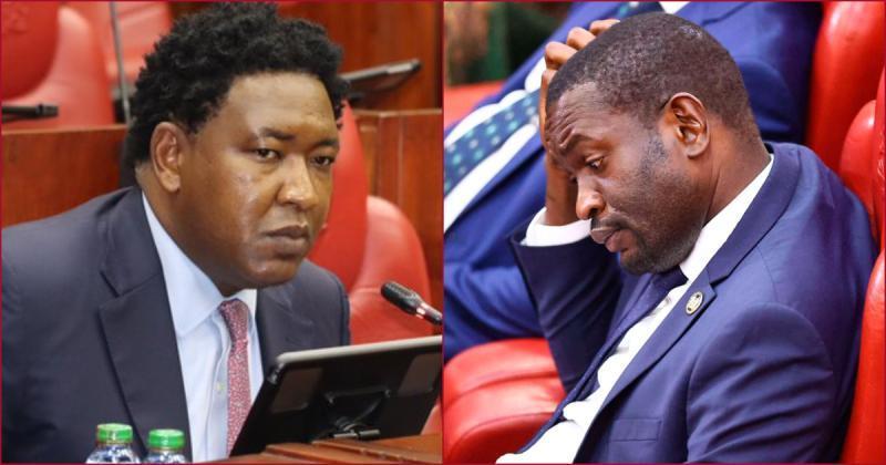 Collaged photos of Senators Ledama Olekina of Narok and Nairobi's Edwin Sifuna.
